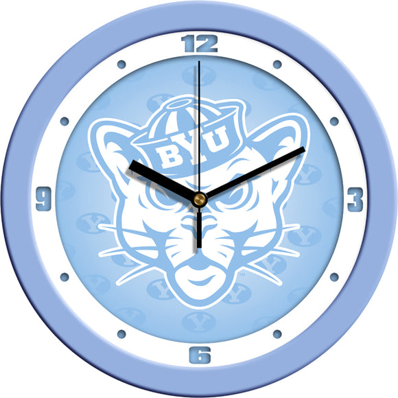 BYU Cougars Wall Clock - Baby Blue