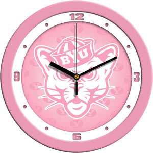BYU Cougars Wall Clock - Pink