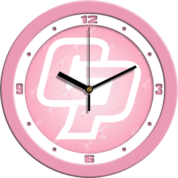 Cal Poly Mustangs Wall Clock - Pink