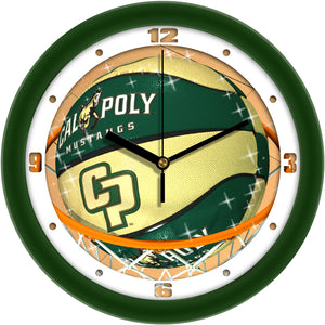 Cal Poly Mustangs Wall Clock - Basketball Slam Dunk