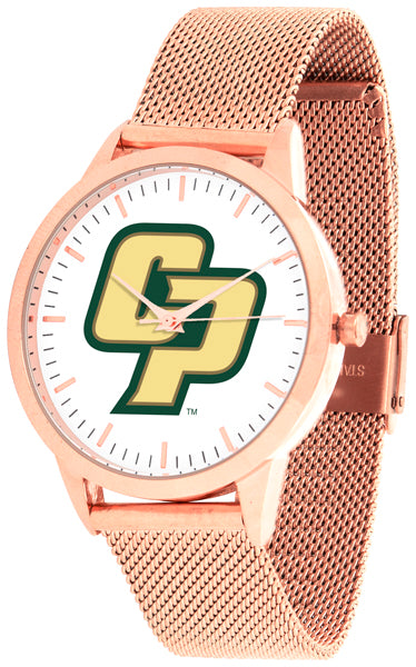 Cal Poly Mustangs Statement Mesh Band Unisex Watch - Rose