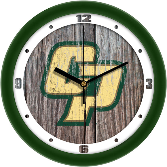Cal Poly Mustangs Wall Clock - Weathered Wood