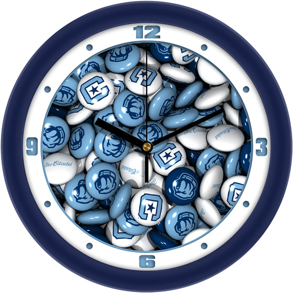 Citadel Bulldogs Wall Clock - Candy