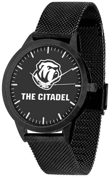 Citadel Bulldogs Statement Mesh Band Unisex Watch - Black - Black Dial