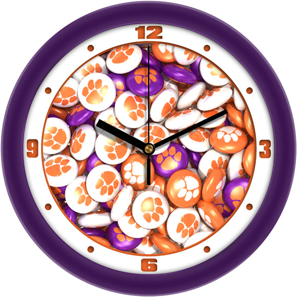 Clemson Tigers Wall Clock - Candy