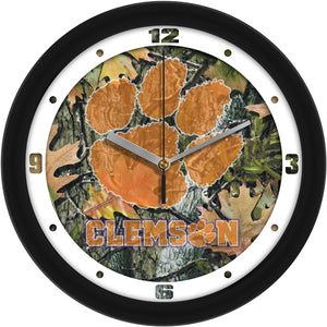 Clemson Tigers Wall Clock - Camo