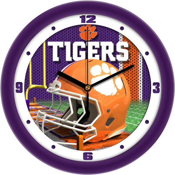 Clemson Tigers Wall Clock - Football Helmet
