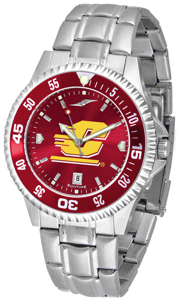 Central Michigan Competitor Steel Men’s Watch - AnoChrome- Color Bezel