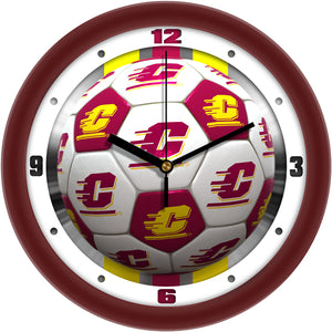 Central Michigan Wall Clock - Soccer
