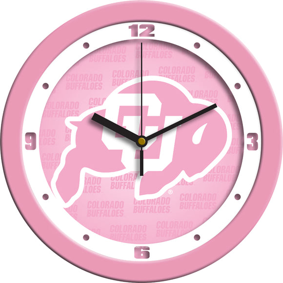 Colorado Buffaloes Wall Clock - Pink