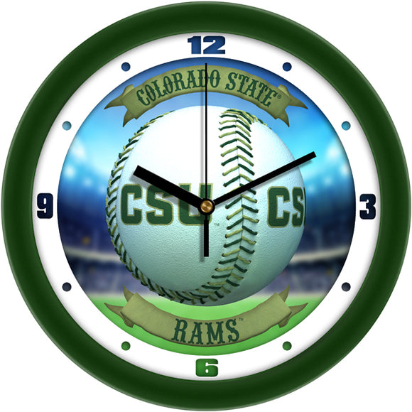 Colorado State Wall Clock - Baseball Home Run