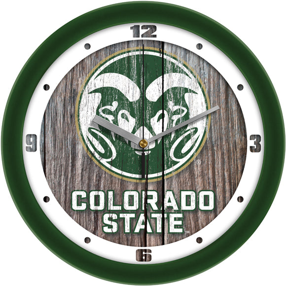 Colorado State Wall Clock - Weathered Wood