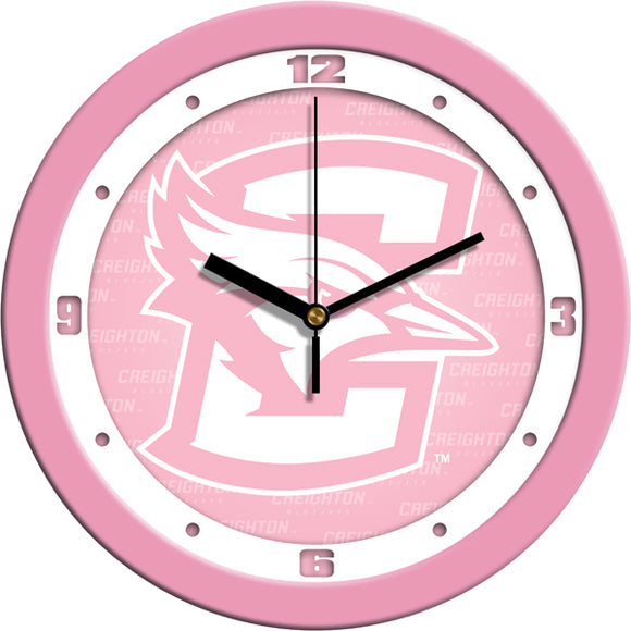 Creighton Bluejays Wall Clock - Pink