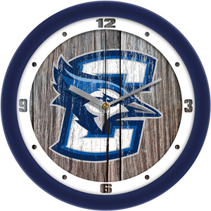 Creighton Bluejays Wall Clock - Weathered Wood