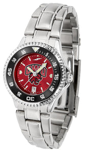 Central Washington Competitor Steel Ladies Watch - AnoChrome - Color Bezel