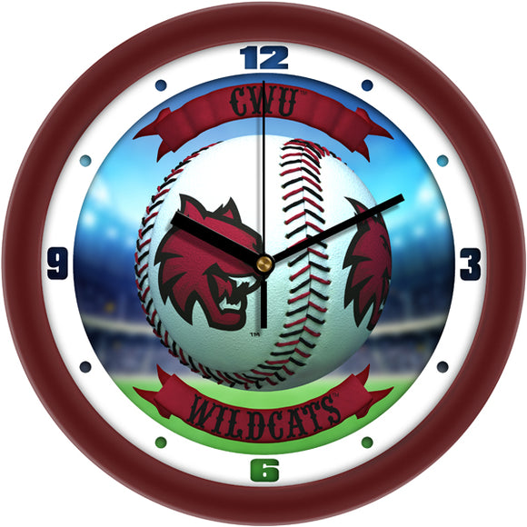Central Washington Wall Clock - Baseball Home Run