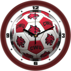 Central Washington Wall Clock - Soccer