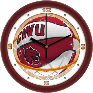 Central Washington Wall Clock - Basketball Slam Dunk