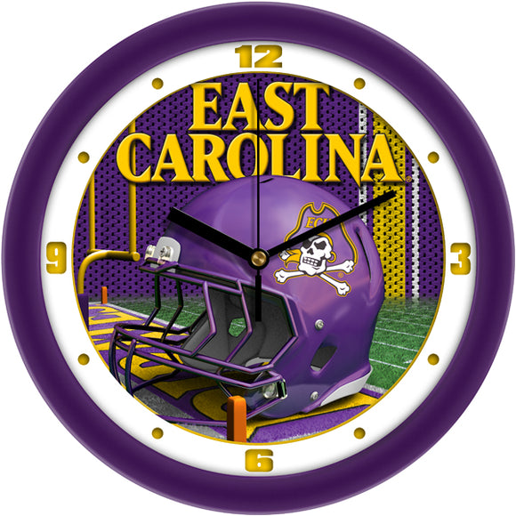 East Carolina Wall Clock - Football Helmet