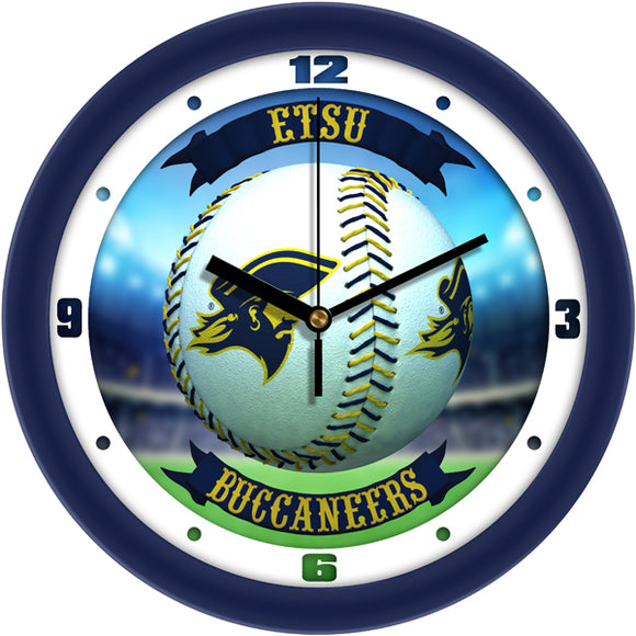 East Tennessee State Wall Clock - Baseball Home Run