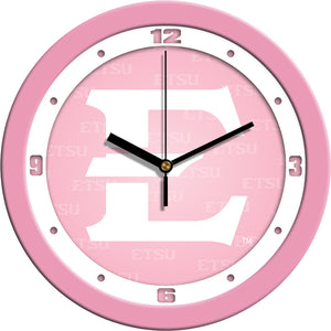 East Tennessee State Wall Clock - Pink