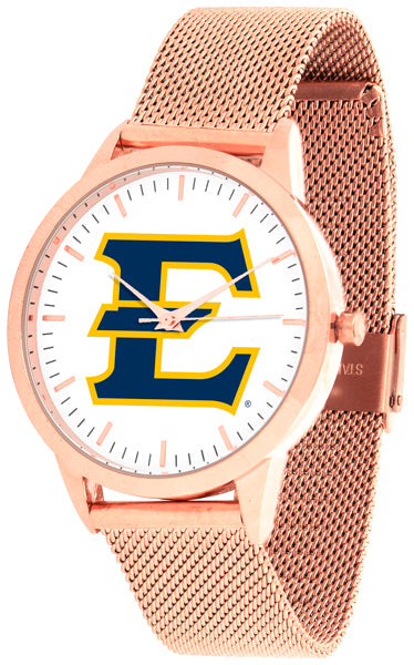 East Tennessee State Statement Mesh Band Unisex Watch - Rose