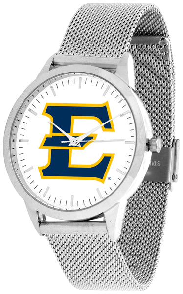East Tennessee State Statement Mesh Band Unisex Watch - Silver