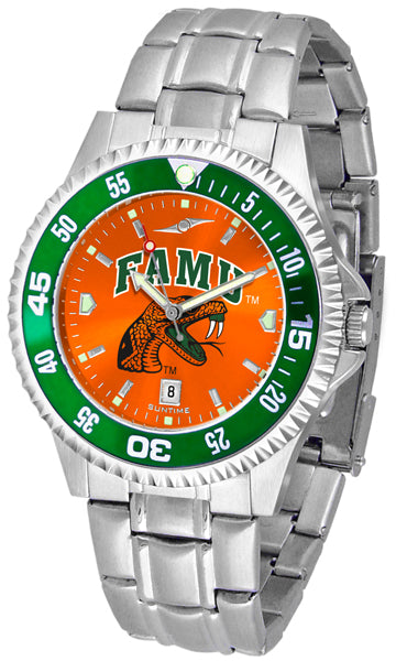 Florida A&M Competitor Steel Men’s Watch - AnoChrome- Color Bezel