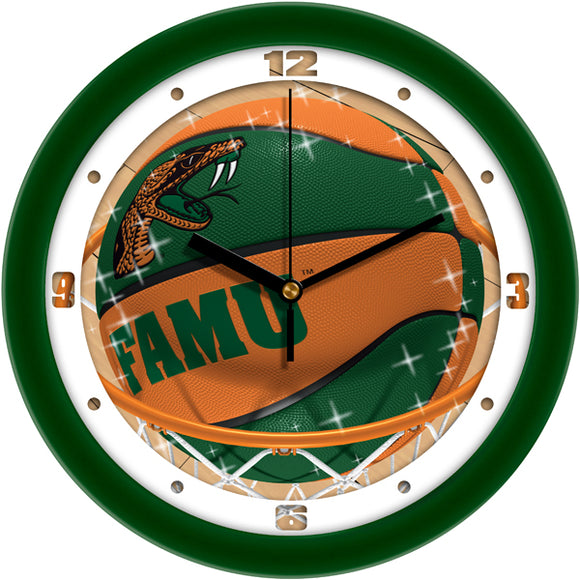 Florida A&M Wall Clock - Basketball Slam Dunk