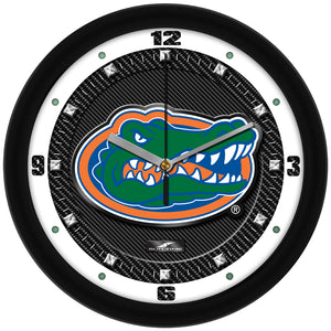 Florida Gators Wall Clock - Carbon Fiber Textured