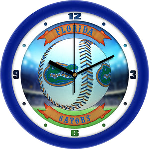 Florida Gators Wall Clock - Baseball Home Run