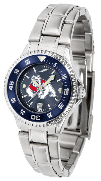 Fresno State Competitor Steel Ladies Watch - AnoChrome - Color Bezel