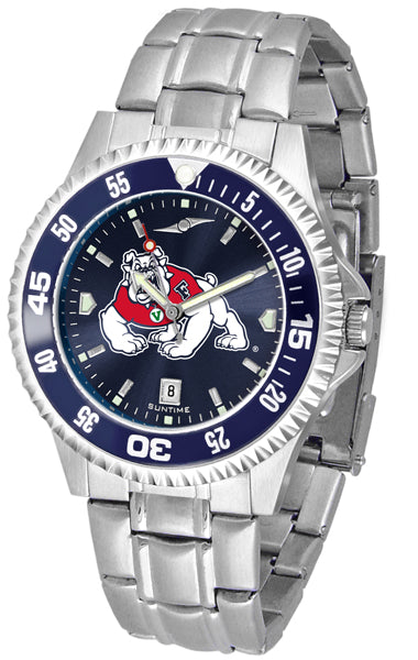 Fresno State Competitor Steel Men’s Watch - AnoChrome- Color Bezel