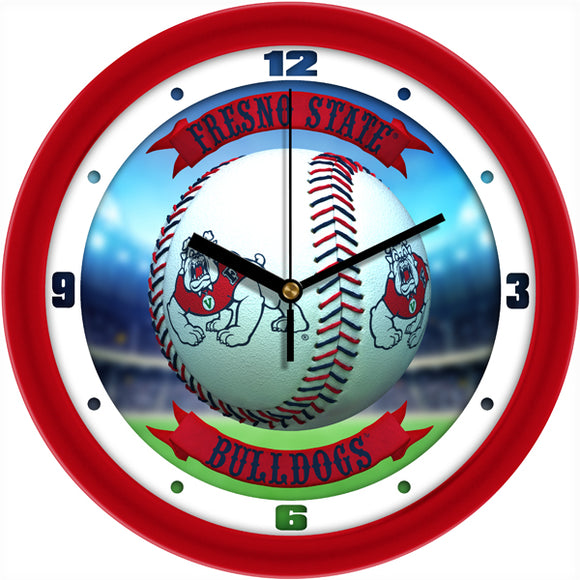 Fresno State Wall Clock - Baseball Home Run