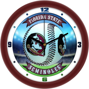 Florida State Wall Clock - Baseball Home Run