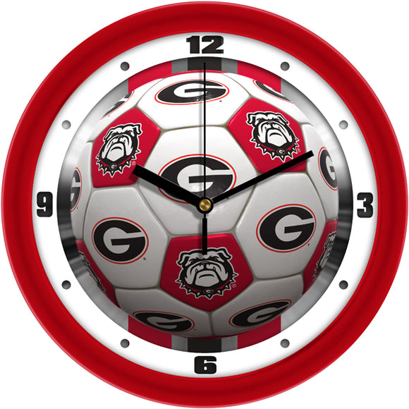 Georgia Bulldogs Wall Clock - Soccer