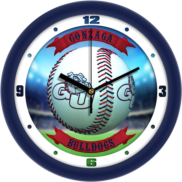 Gonzaga Wall Clock - Baseball Home Run