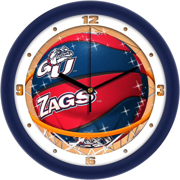 Gonzaga Wall Clock - Basketball Slam Dunk