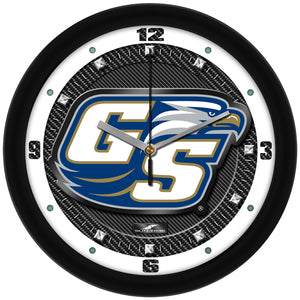 Georgia Southern Wall Clock - Carbon Fiber Textured