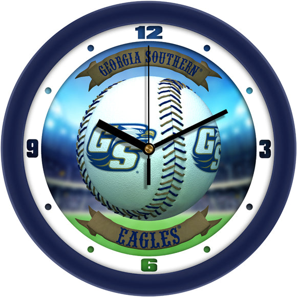 Georgia Southern Wall Clock - Baseball Home Run