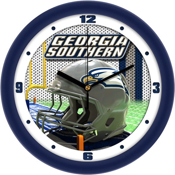Georgia Southern Wall Clock - Football Helmet