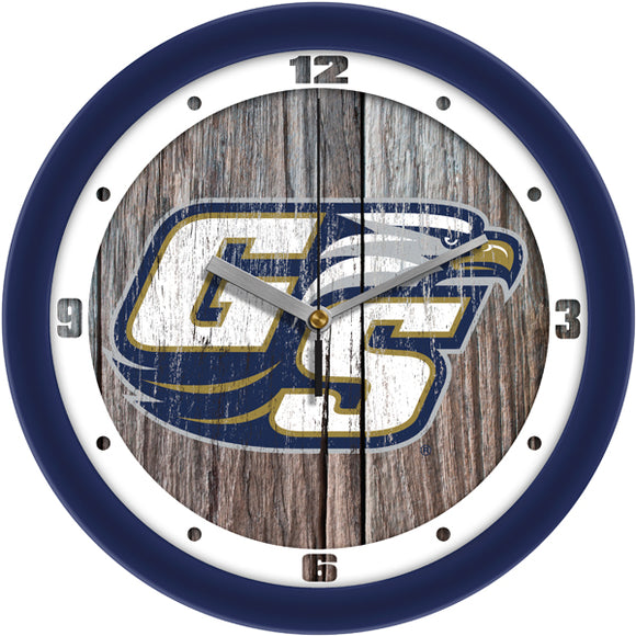 Georgia Southern Wall Clock - Weathered Wood