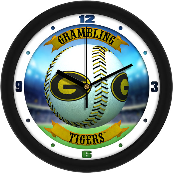 Grambling State Wall Clock - Baseball Home Run