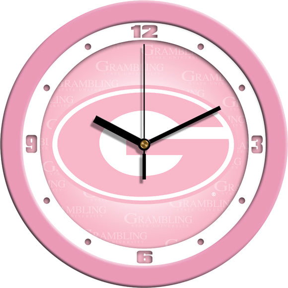 Grambling State Wall Clock - Pink