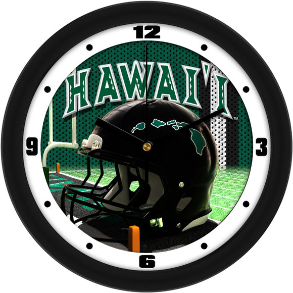 Hawaii Warriors Wall Clock - Football Helmet