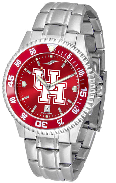 Houston Cougars Competitor Steel Men’s Watch - AnoChrome- Color Bezel