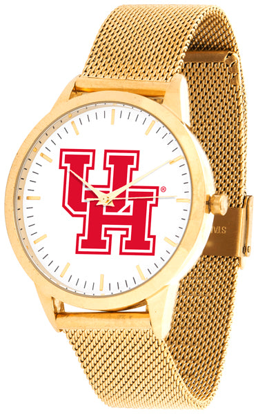 Houston Cougars Statement Mesh Band Unisex Watch - Gold