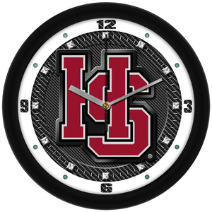 Hampden Sydney College Wall Clock - Carbon Fiber Textured