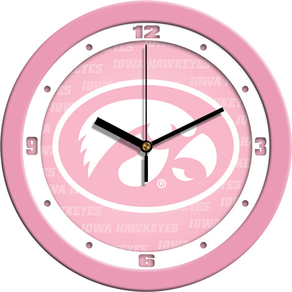 Iowa Hawkeyes Wall Clock - Pink