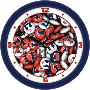 Illinois Fighting Illini Wall Clock - Candy